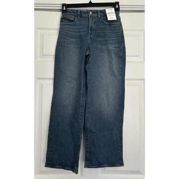 MADEWELL $148 The Curvy Perfect Vintage Wide-Leg Jeans Harvey Wash Size 26P - Picture 8 of 16
